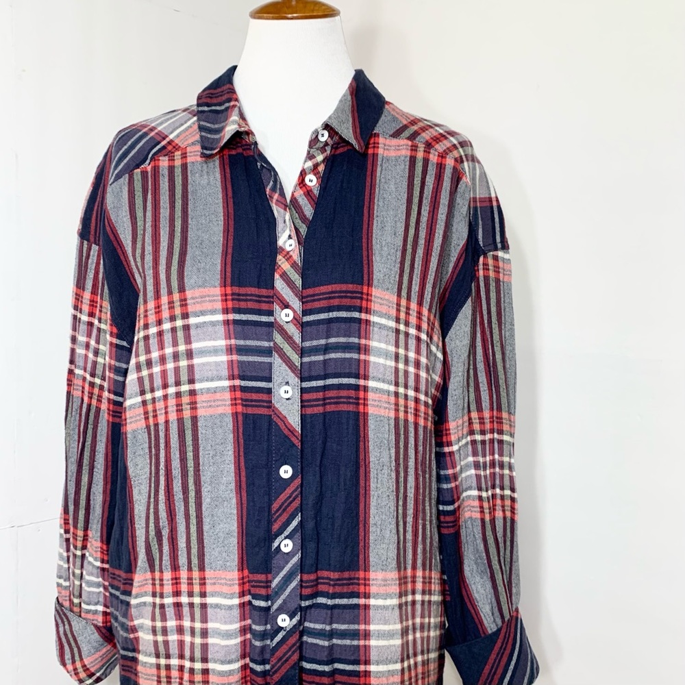 SOLD-Free People Camp Flannel w/ Hidden Pockets - Picture 5 of 8